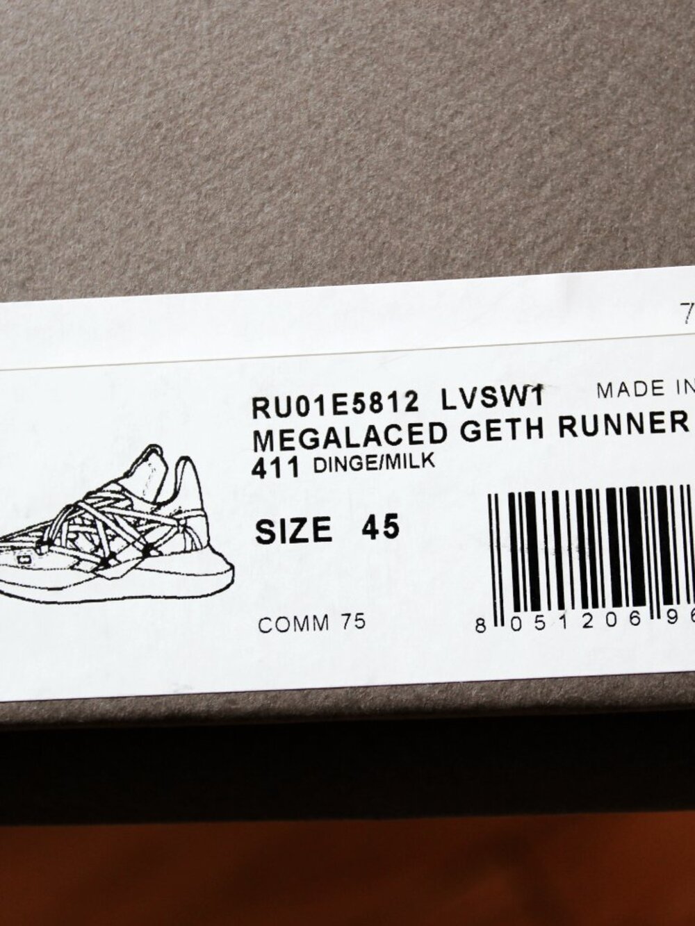 BNWT SS26 RICK OWENS "TEMPLE" MEGALACED GETH RUNNER 45 - Picture 7 of 9
